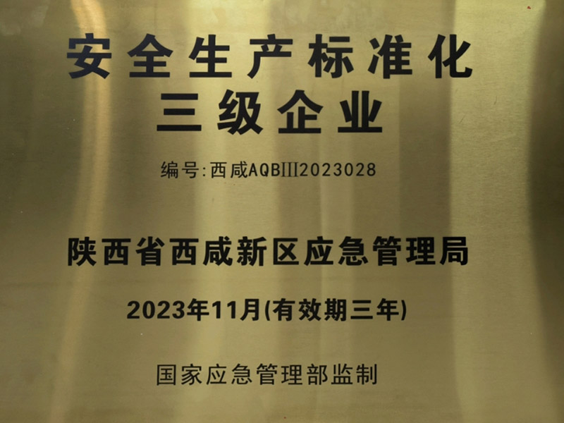 安全生產(chǎn)標(biāo)準(zhǔn)化三級(jí)證書